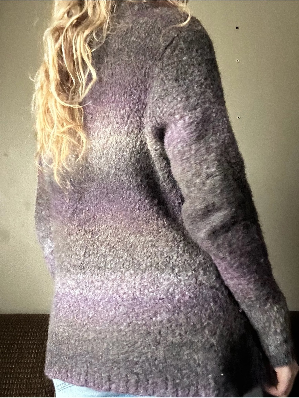 Vintage Woolrich Space Dye Shawl Cardigan Sweater Size L - Picture 4 of 9